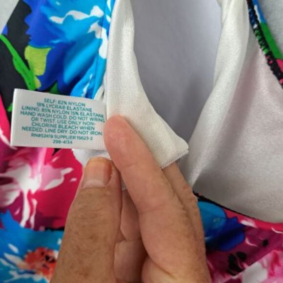 Le Cove Floral Swim Dress Sz 18W - Picture 8 of 8